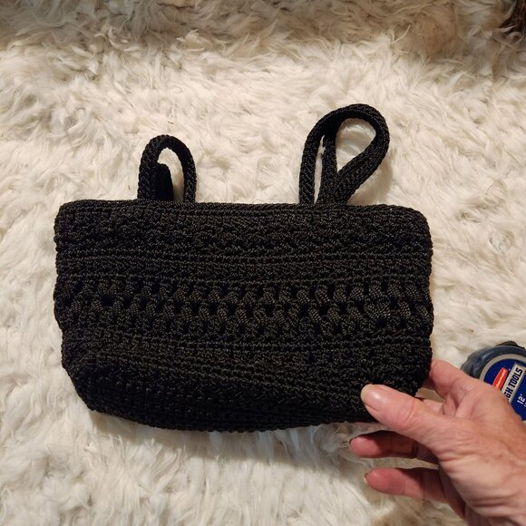 The Sak Hand-Crocheted Black Shoulder Bag Boho Cottage Fairy - Picture 5 of 5